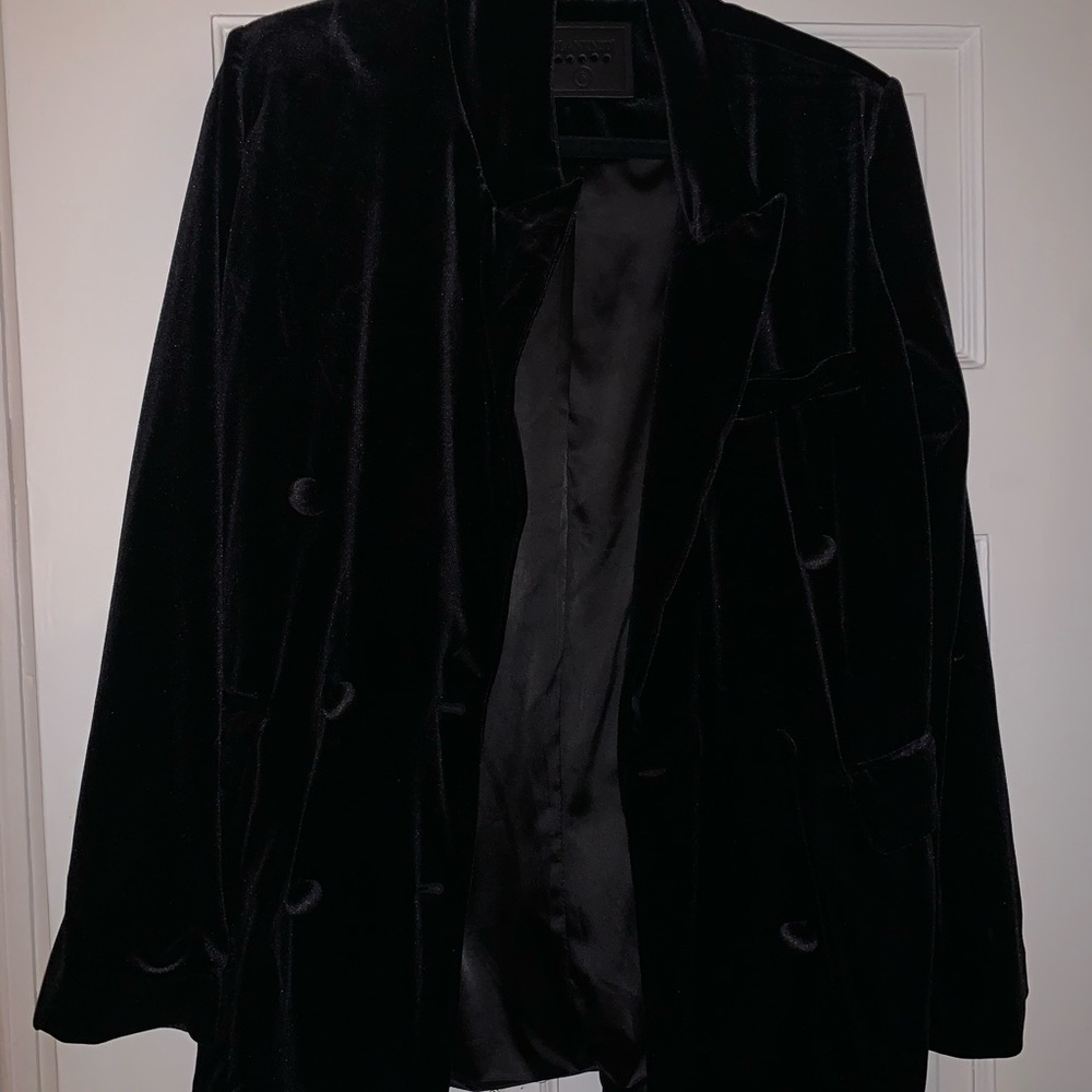 Black velvet BLANKNYC blazer, small